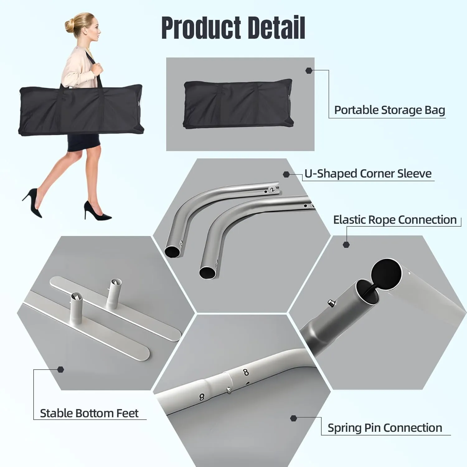 Custom Backdrop Tension Fabric Banner Stand Backdrop, Portable Personalized Trade Show Display for Booth Conference Weddings Parties Photography (7.5x10 Ft, Graphic with Aluminum Stand)