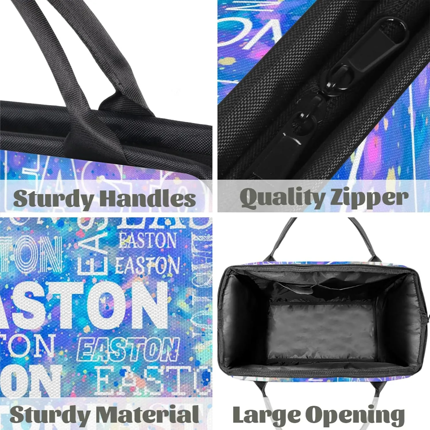 Custom Sport Gym Duffel Bag with Name Personalized Travel Overnight Bag Waterproof Customized Dance Bag Carry-On Tote 15.2in, Colorful Glitter
