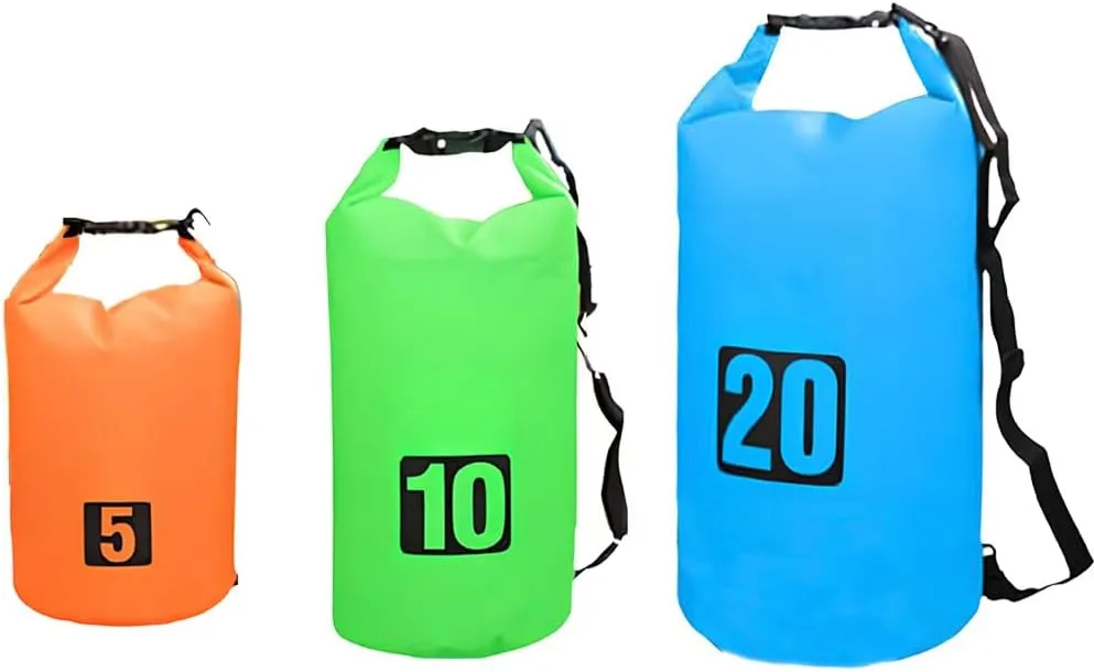 Custom Waterproof Dry Bags - Personalized 5L/10L/20L/30L Floating Lightweight Bags for Kayaking/Fishing/Camping, Customizable with Club Logo (Multiple Colors) (Checkered blue)
