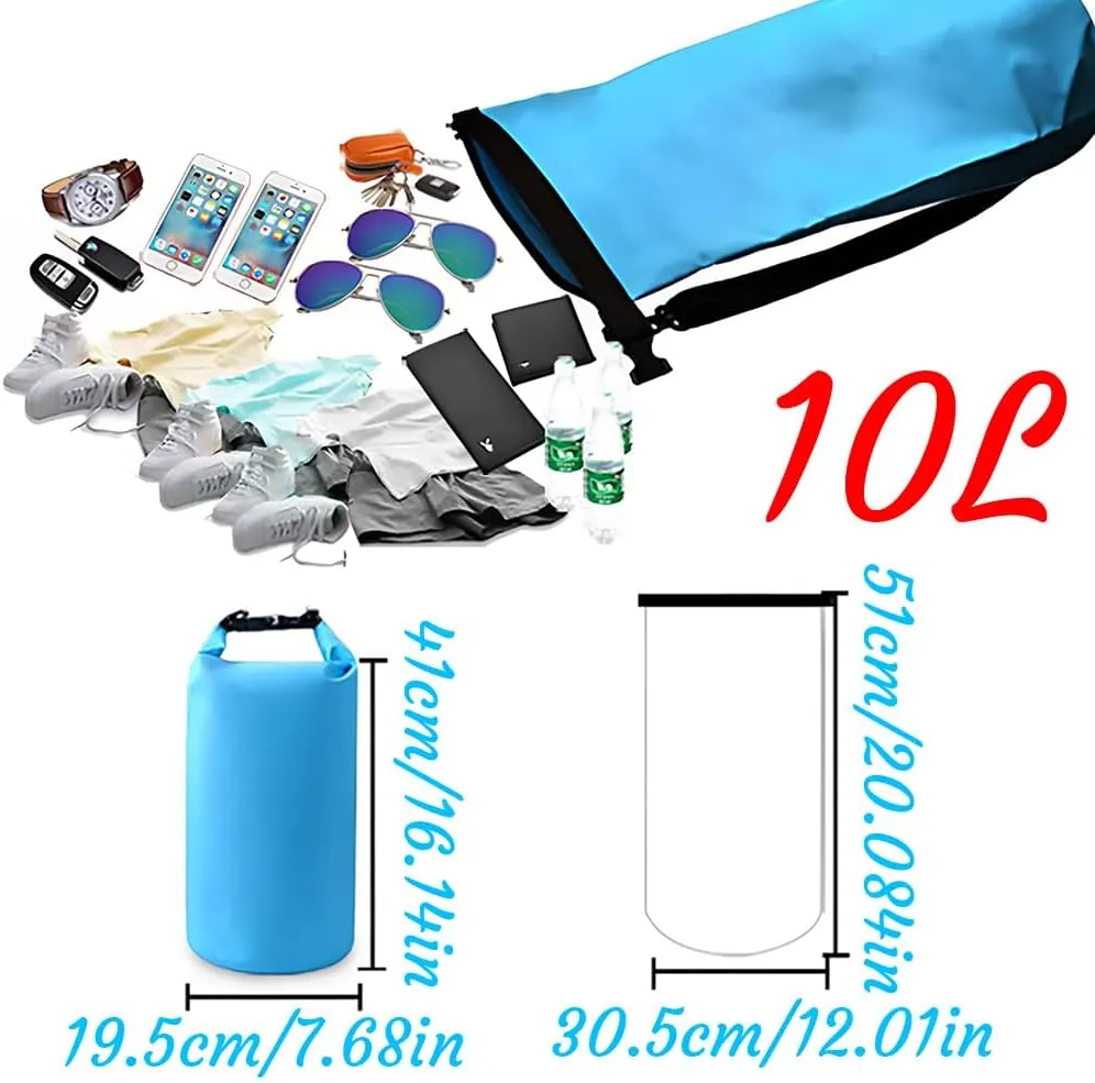 Custom Waterproof Dry Bags - Personalized 5L/10L/20L/30L Floating Lightweight Bags for Kayaking/Fishing/Camping, Customizable with Club Logo (Multiple Colors) (Checkered blue)