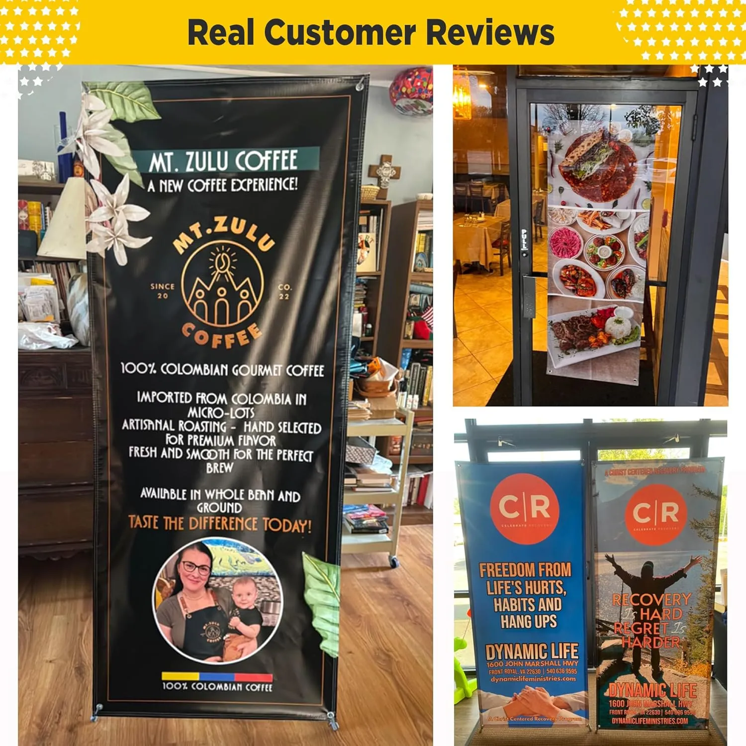 Custom X Banner 23" x 74" - Made in USA - Including Banner Printing and Adjustable Stand - Portable Personalized with Travel Bag for Advertising, Business, Events