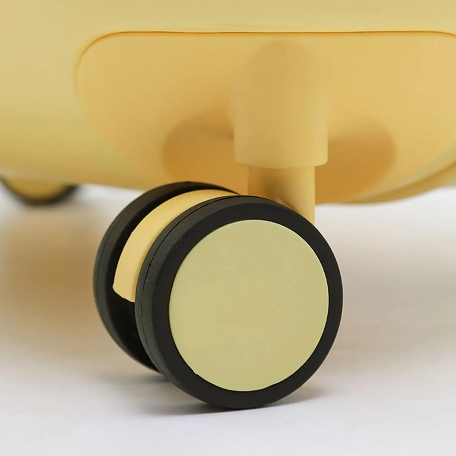 Cute Cup Holder with USB Charging Port - Impact-Resistant, Anti-Theft, Waterproof Carrying Bag - Silent Multi-Stage Trolley with 360-Degree Rotation(Yellow)