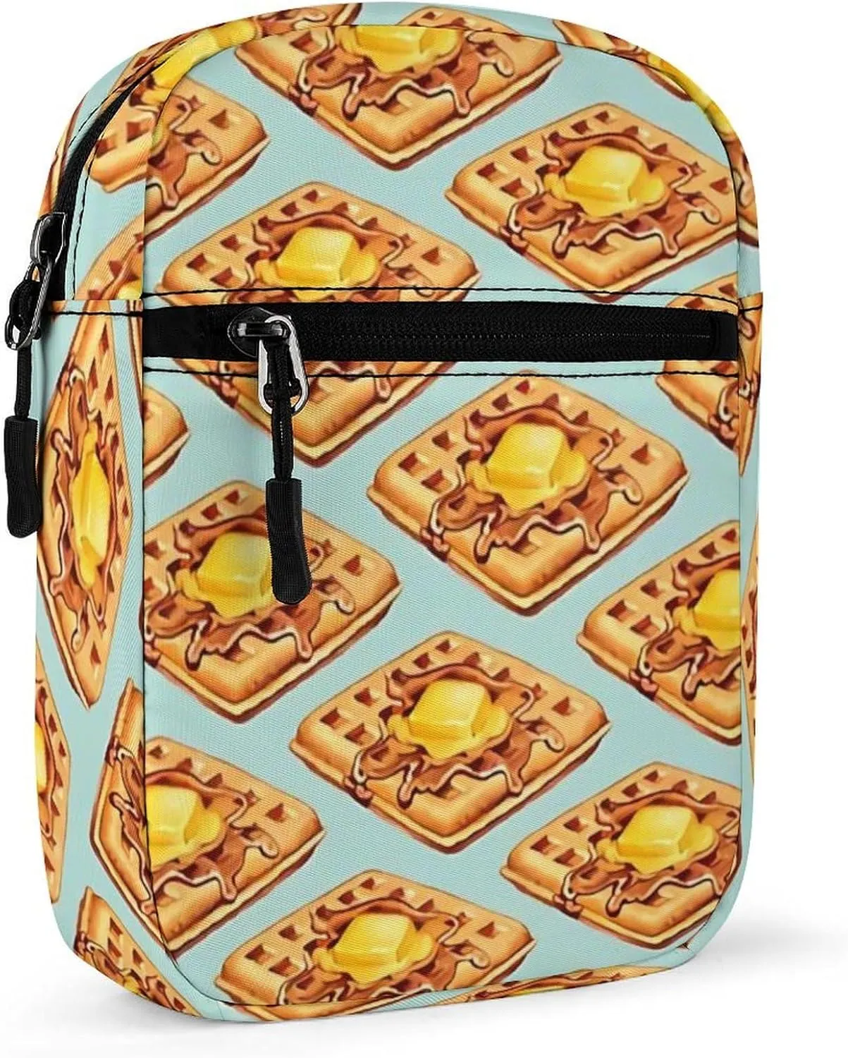 Cute Waffle Pattern Crossbody Bag Small Shoulder Bag Waterproof, Lightweight And Convenient