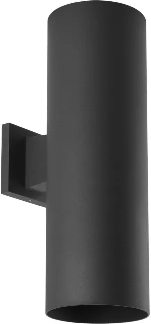 Cylinder Collection 6" Modern Outdoor Up/Down Wall Lantern Light Black