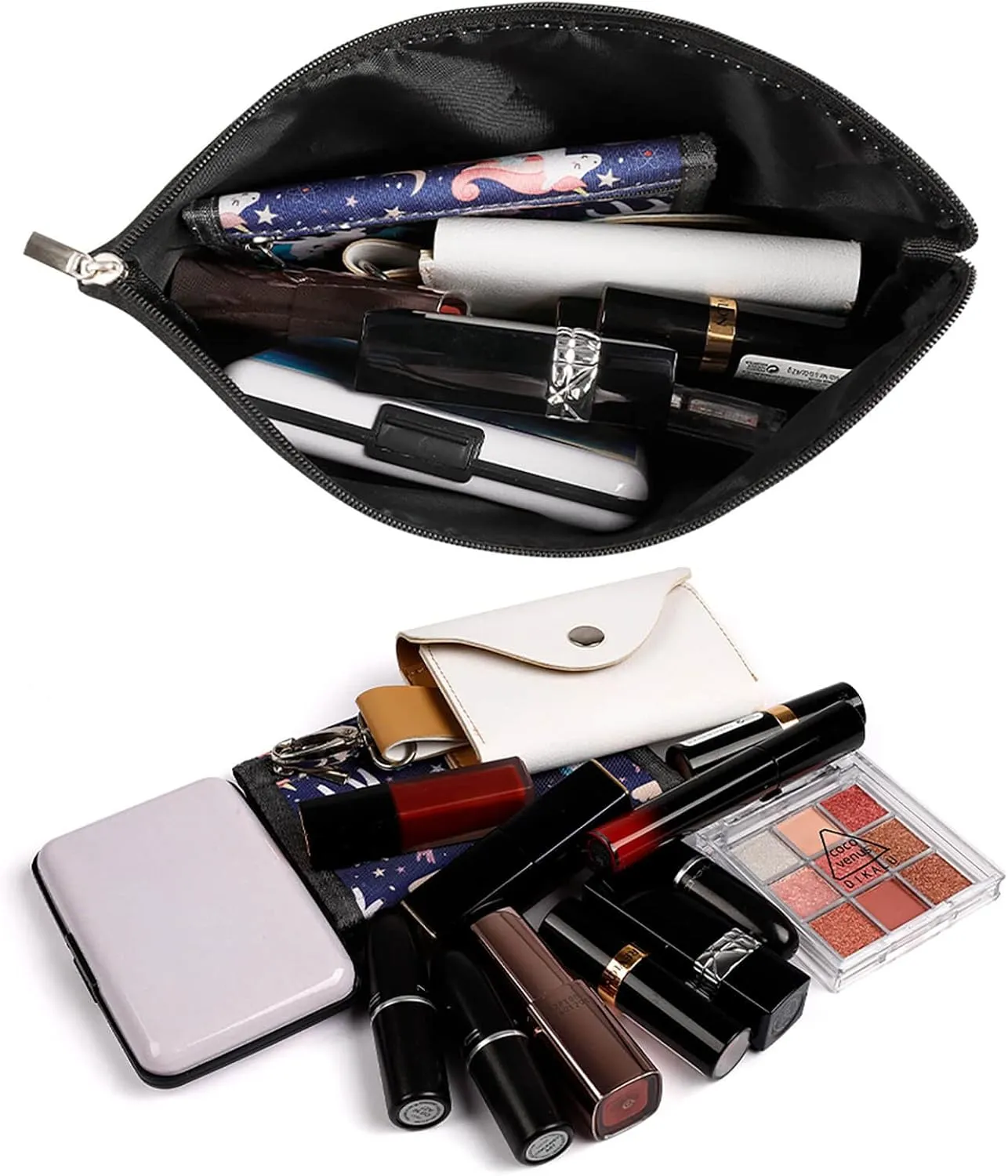 Czech Flag Travel Makeup Bag Lightweight Organizer Cosmetic Pouch for Women