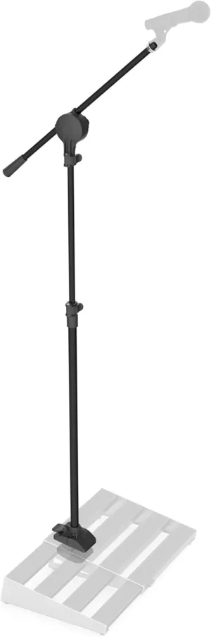 D'Addario XPND Pedalboard Mic Stand - Guitar Pedalboard Accessories - Works With XPND 2 and Most 2 Row, Rail Style Pedalboards
