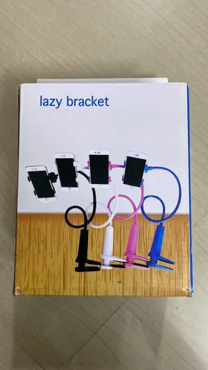 Dealsplant Metal Lazy Stand Bracket Mobile Phone Stand | Flexible | Portable - Foldable | 360 Degree