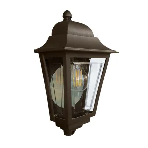 Deco Lane 1lt Half Wall Lantern | Bronze