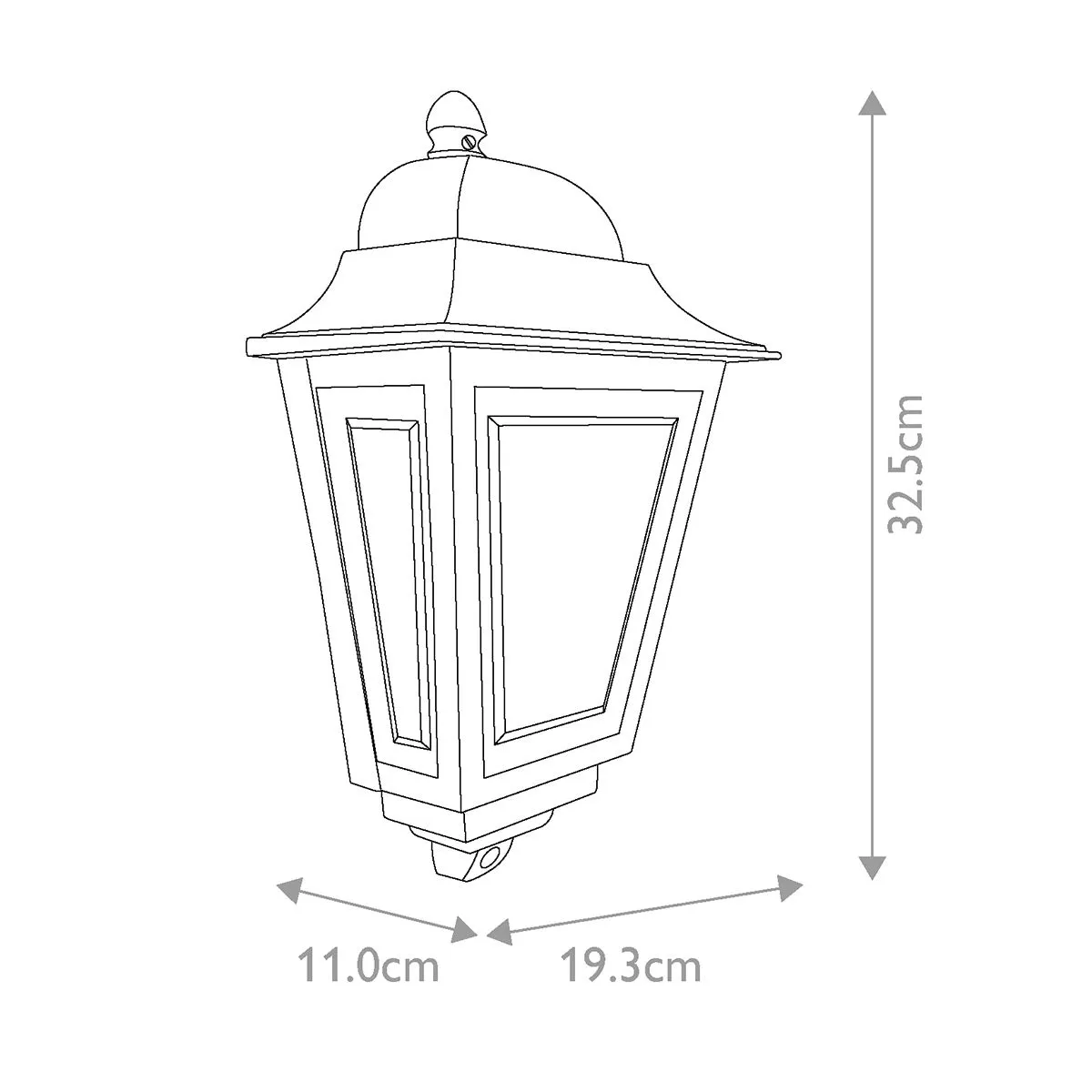 Deco Lane 1lt Half Wall Lantern | Bronze