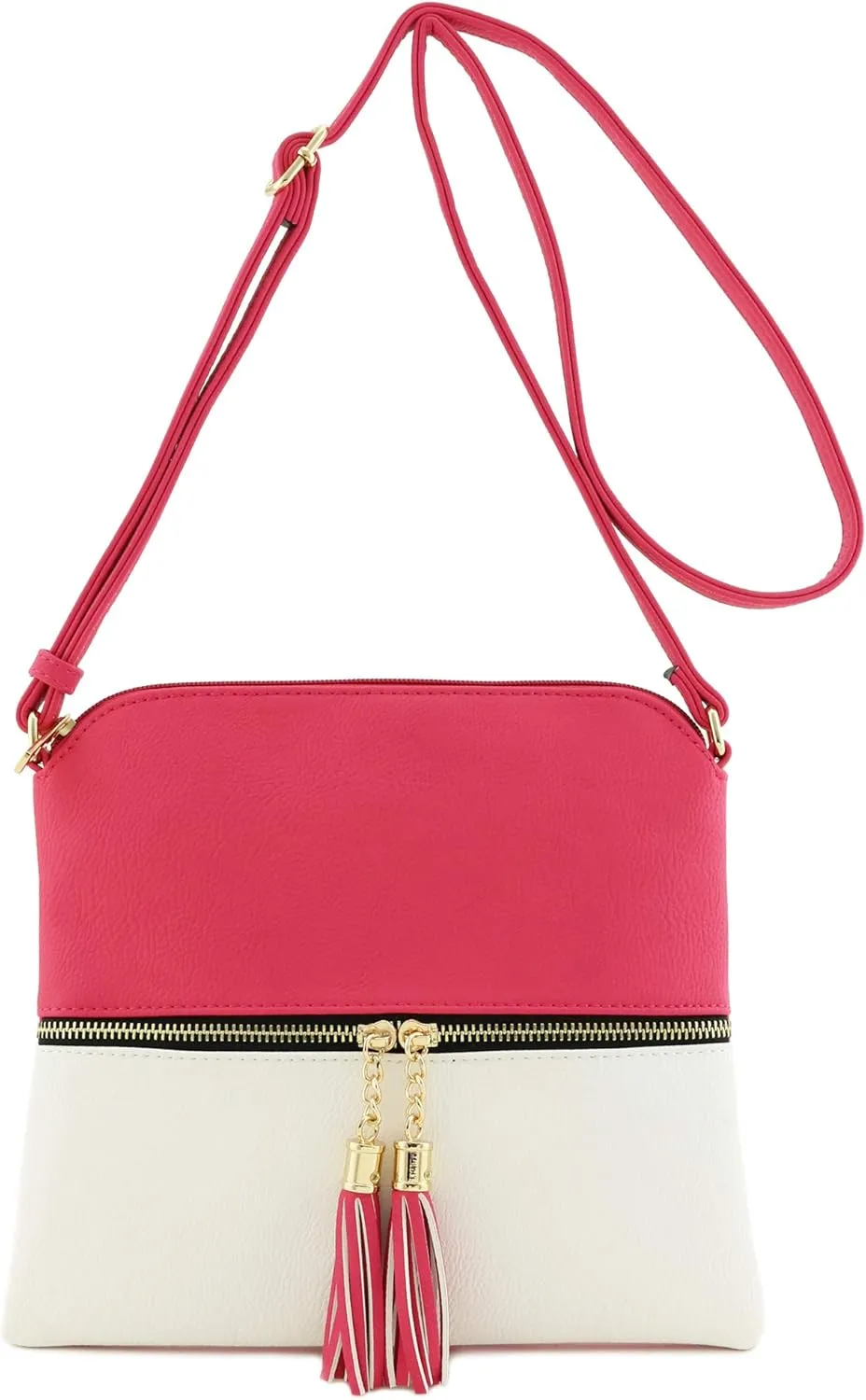 DELUXITY Lightweight Medium Crossbody Bag with Tassel