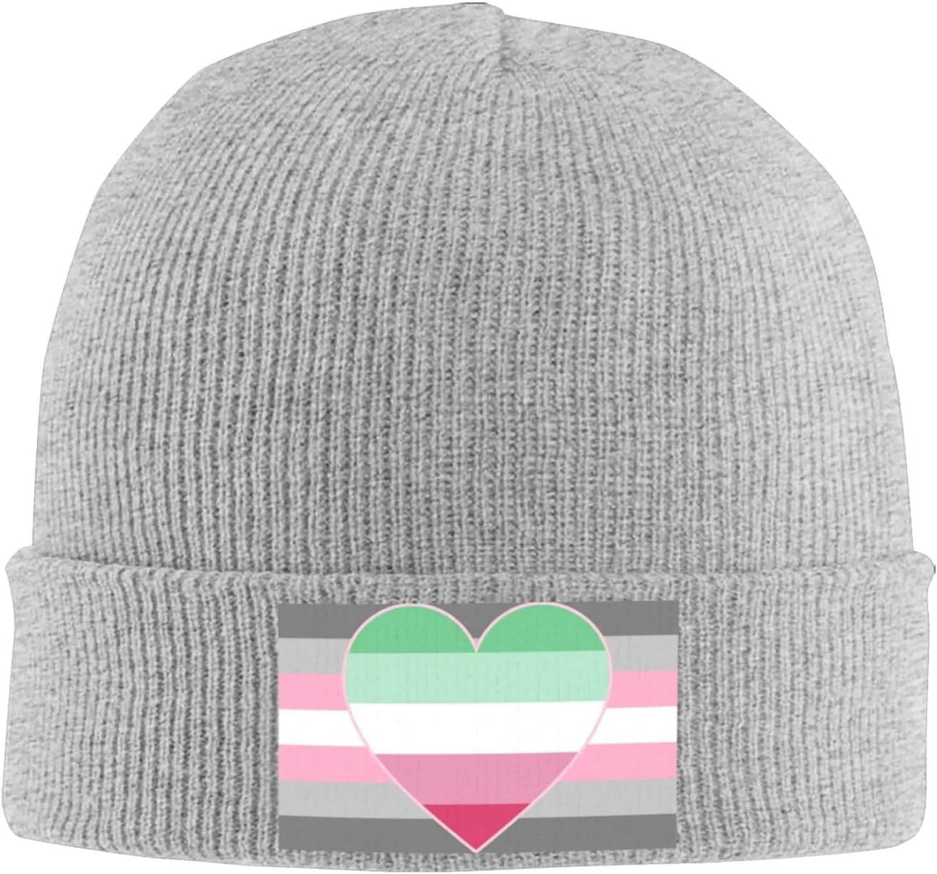 Demigirl Abro-Pride Flag LGBTQ Cozy Knitted Hat for Winter - Warm Comfort Black