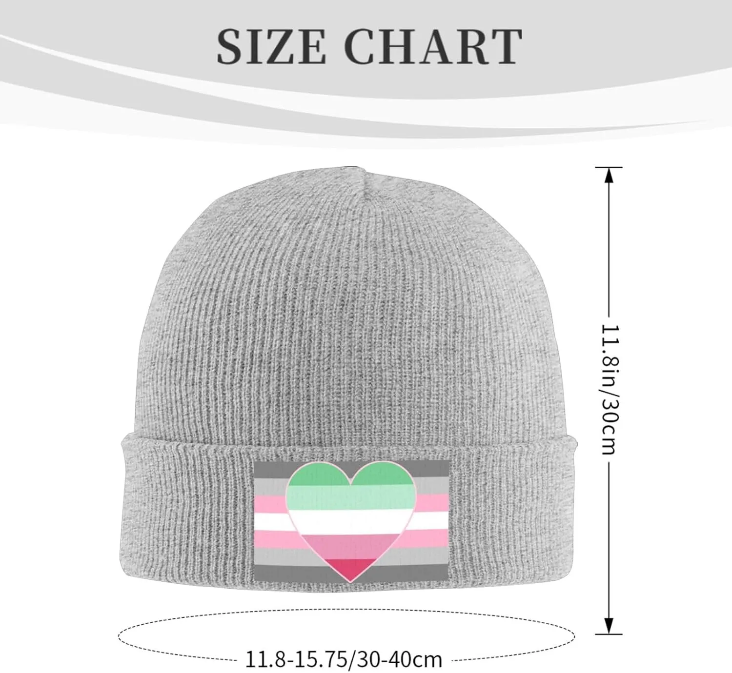 Demigirl Abro-Pride Flag LGBTQ Cozy Knitted Hat for Winter - Warm Comfort Black
