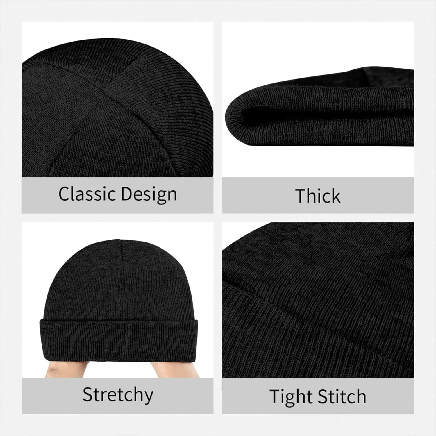 Demigirl Abro-Pride Flag LGBTQ Cozy Knitted Hat for Winter - Warm Comfort Black