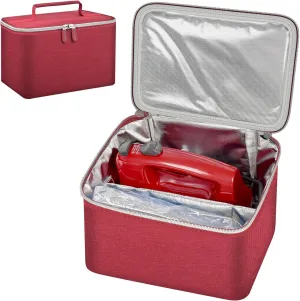 Digital Hand Mixer Carrying Bag for KitchenAid 5/6/ 7/9 Ultra Power Speed Hand Mixers, Portable Travel Storage Case Bag with Handle for Kitchen Aid Mixer Accessories (Box Only) (RED)
