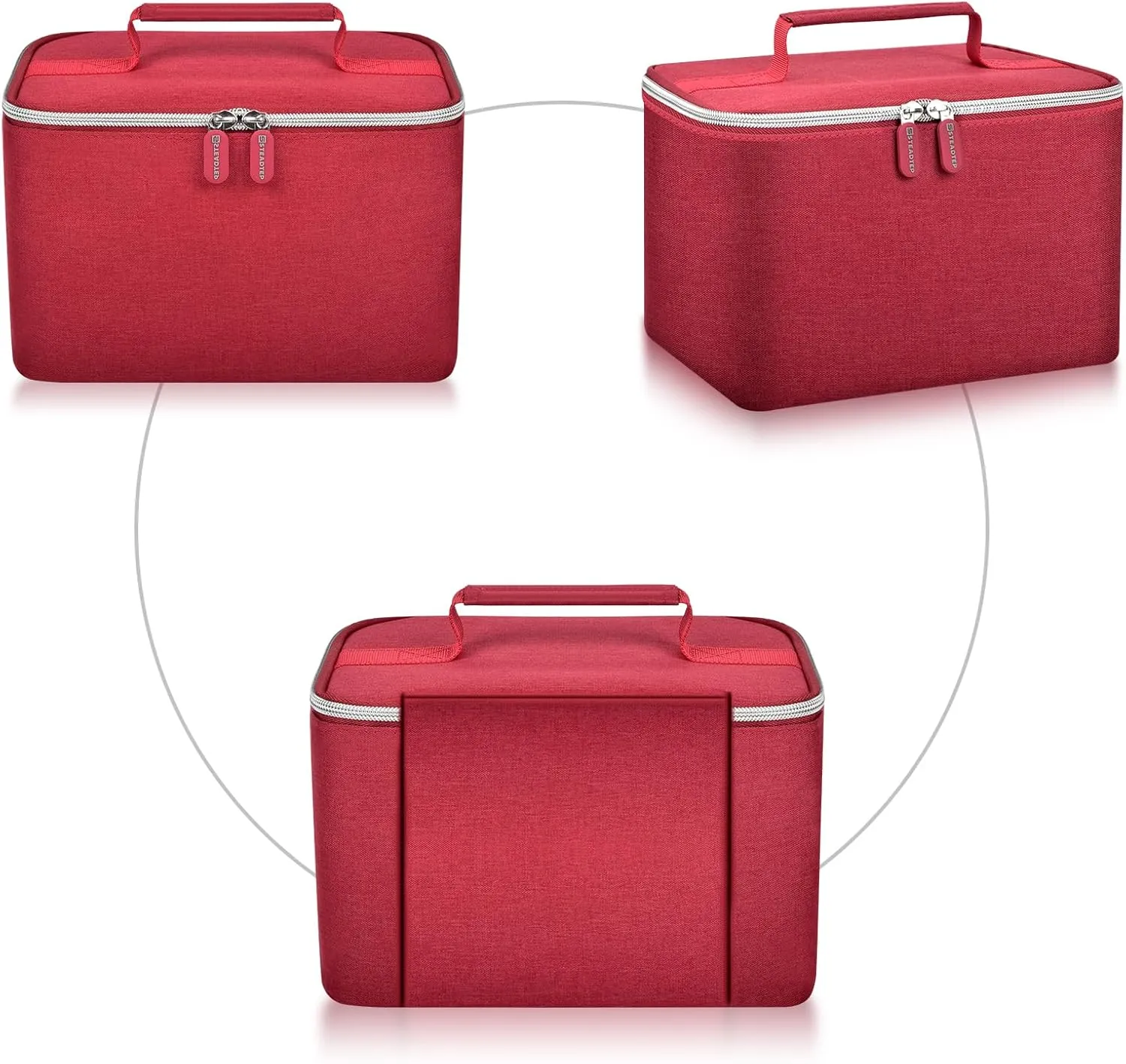 Digital Hand Mixer Carrying Bag for KitchenAid 5/6/ 7/9 Ultra Power Speed Hand Mixers, Portable Travel Storage Case Bag with Handle for Kitchen Aid Mixer Accessories (Box Only) (RED)