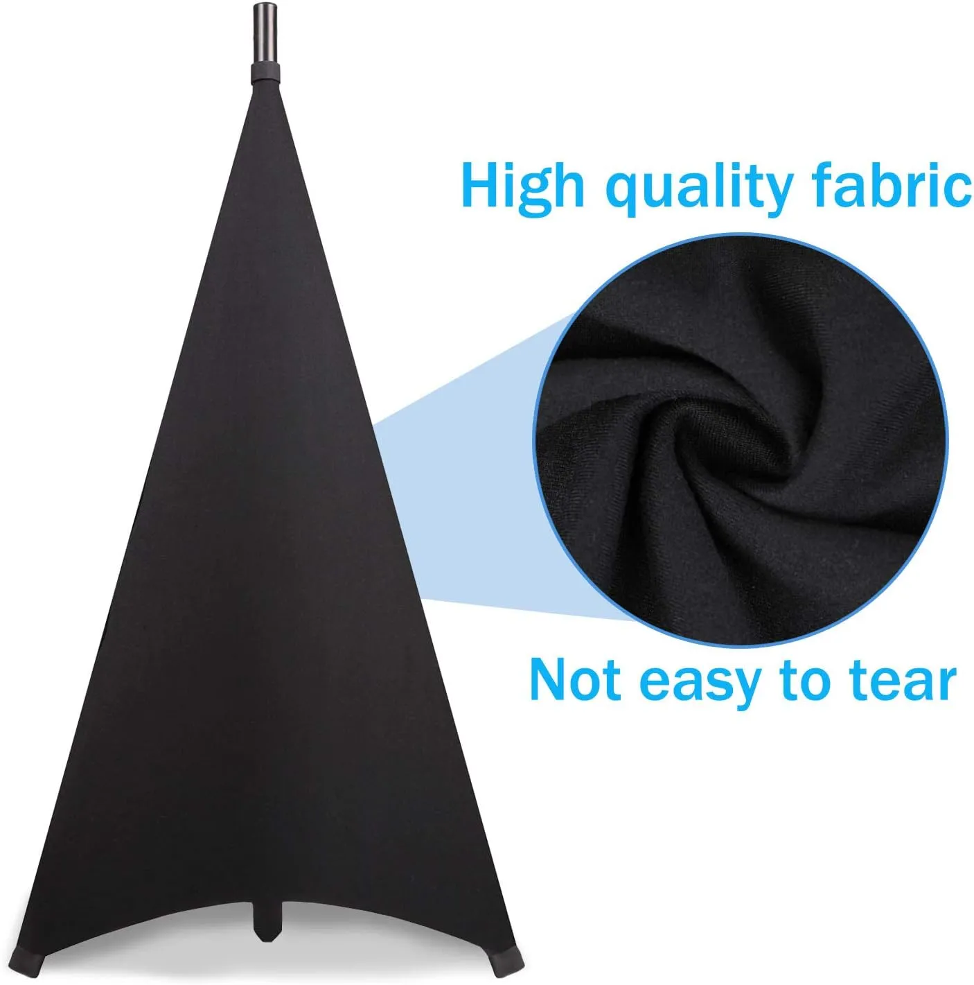 Dofilachy Speaker Stand Cover-DJ Bag with 360 Degree Cover, Speaker Tripod Scrim Cover for Speaker/Lighting with Free Travel Bag (One Pack-Black)
