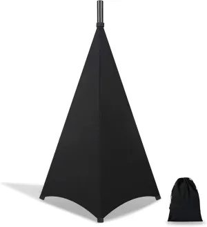 Dofilachy Speaker Stand Cover-DJ Bag with 360 Degree Cover, Speaker Tripod Scrim Cover for Speaker/Lighting with Free Travel Bag (One Pack-Black)