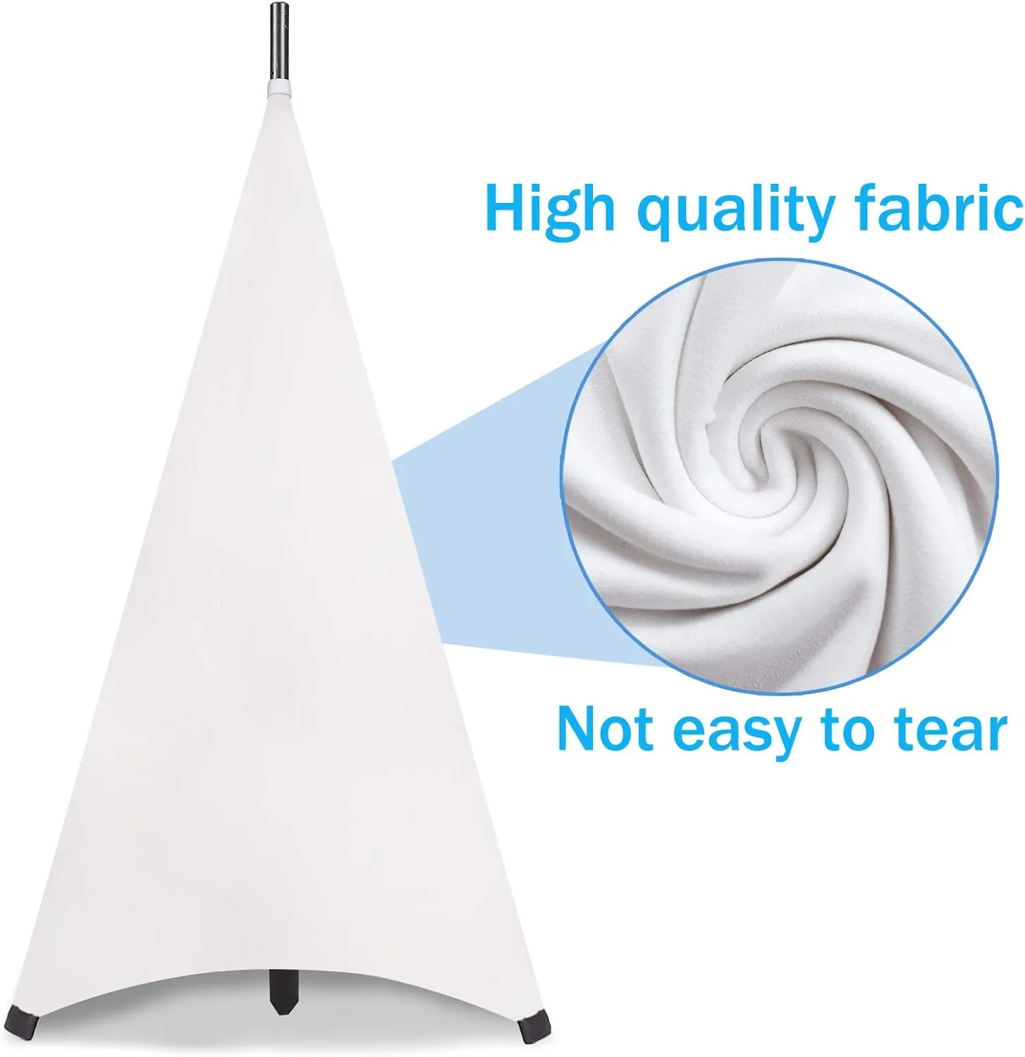 Dofilachy Speaker Stand Cover-DJ Bag with 360 Degree Cover, Speaker Tripod Scrim Cover for Speaker/Lighting with Free Travel Bag (One Pack-White)