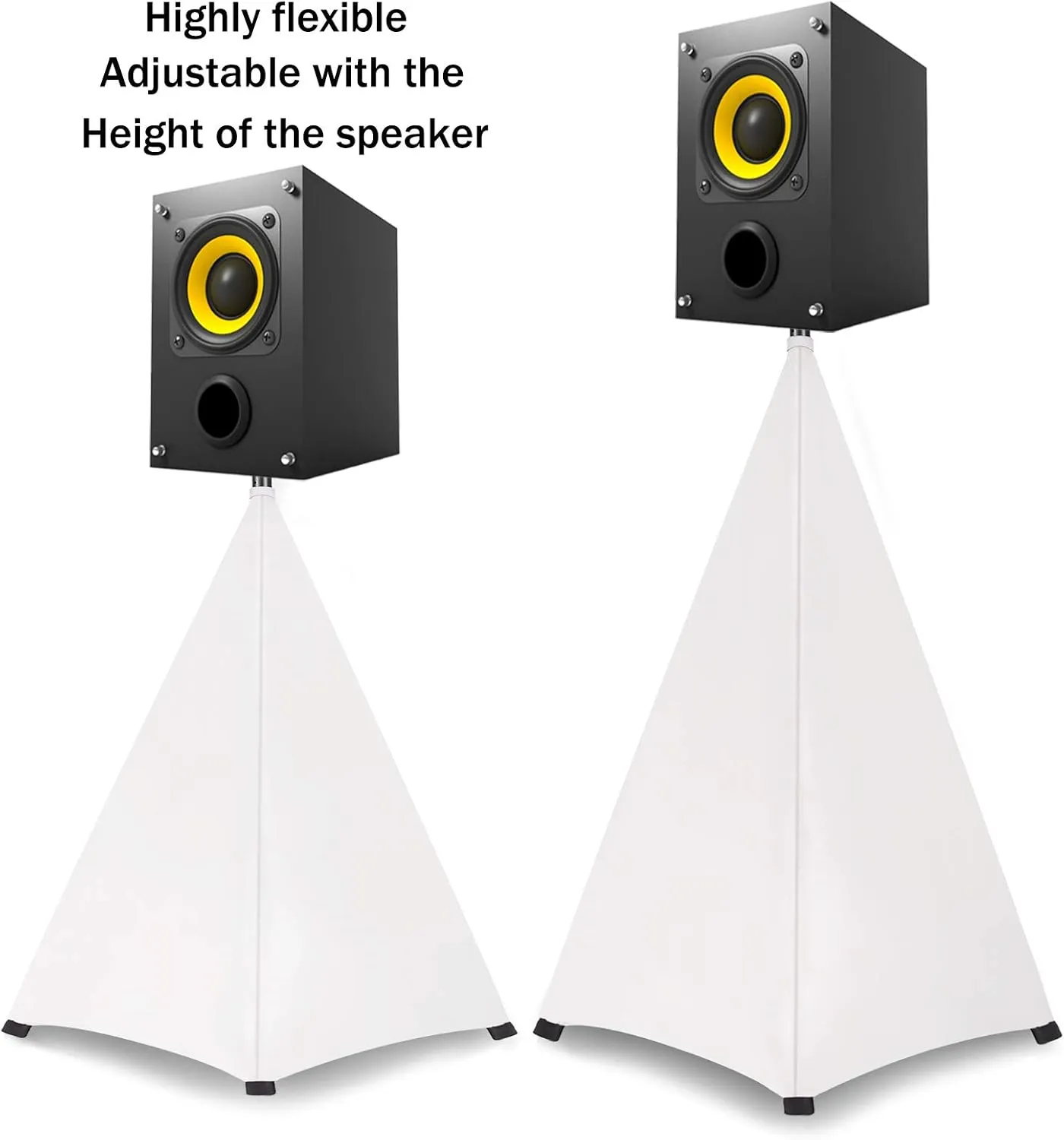Dofilachy Speaker Stand Cover-DJ Bag with 360 Degree Cover, Speaker Tripod Scrim Cover for Speaker/Lighting with Free Travel Bag (One Pack-White)