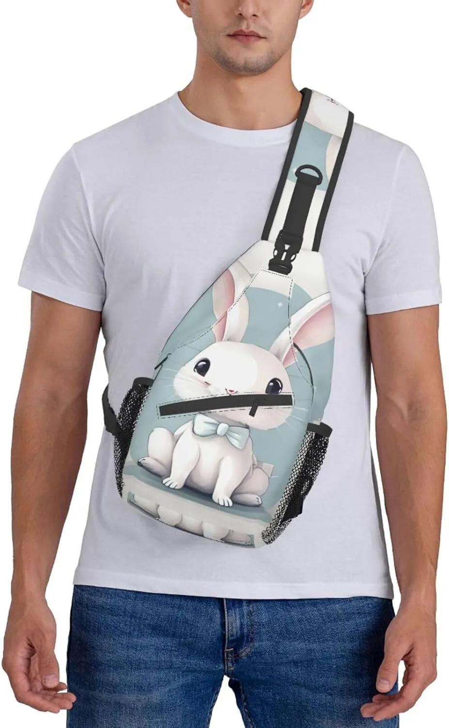 Dog Breed Unisex Crossbody Backpack Travel Hiking Casual Chest Bags Lightweight Fashion