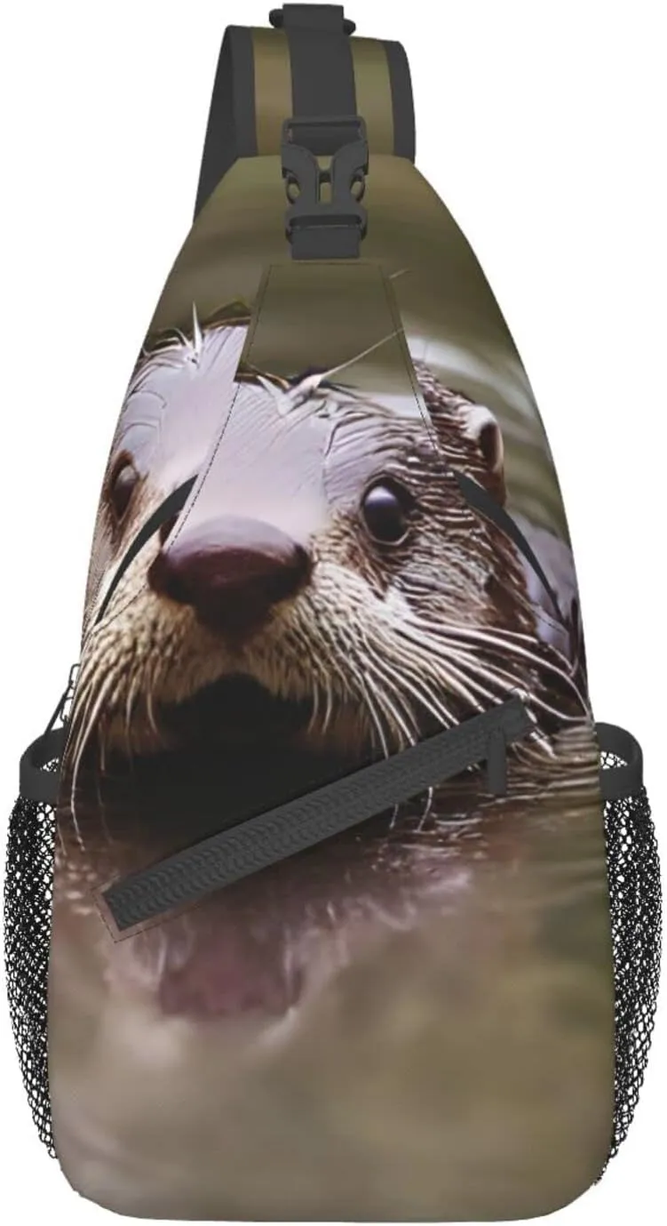 Dog Breed Unisex Crossbody Backpack Travel Hiking Casual Chest Bags Lightweight Fashion