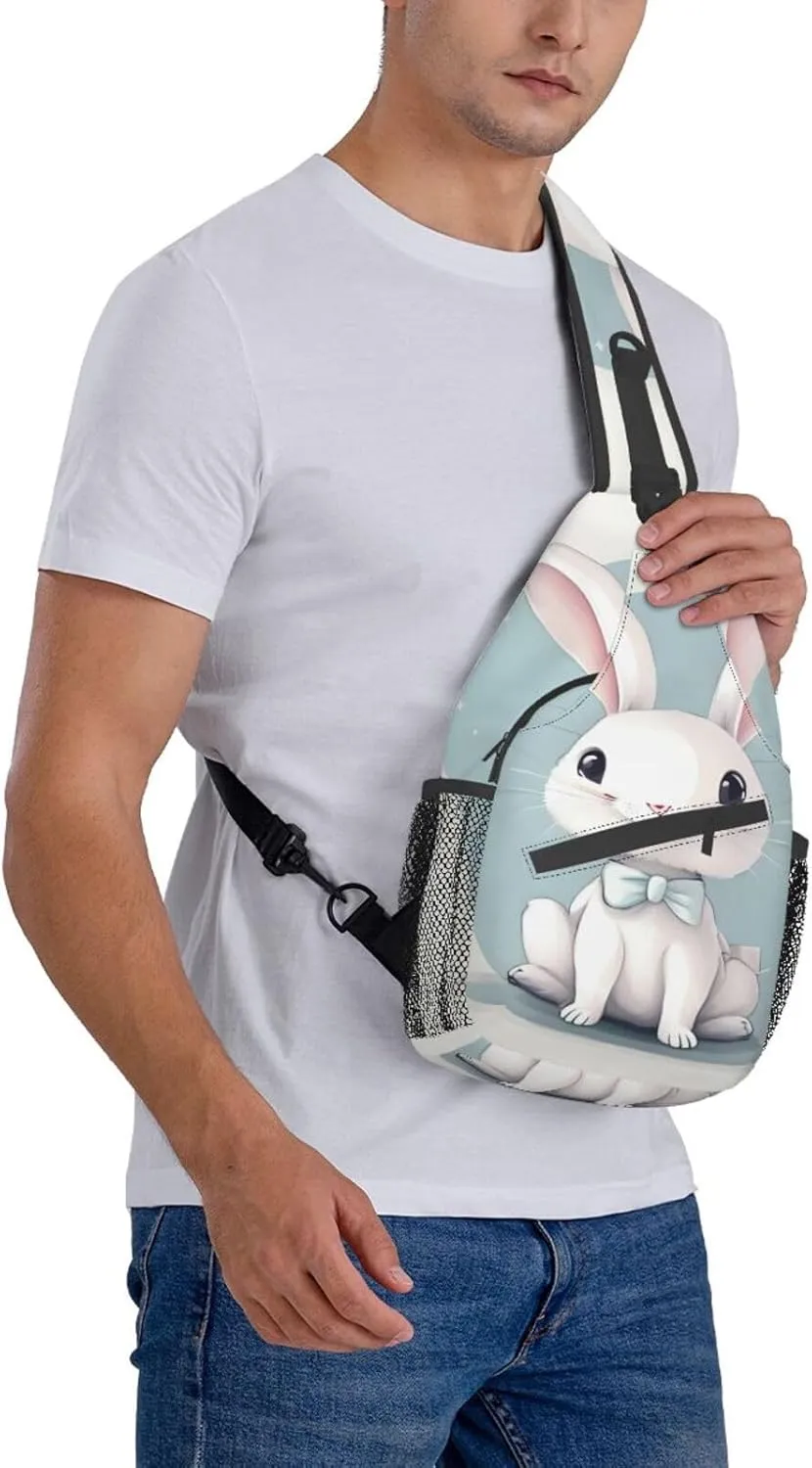 Dog Breed Unisex Crossbody Backpack Travel Hiking Casual Chest Bags Lightweight Fashion