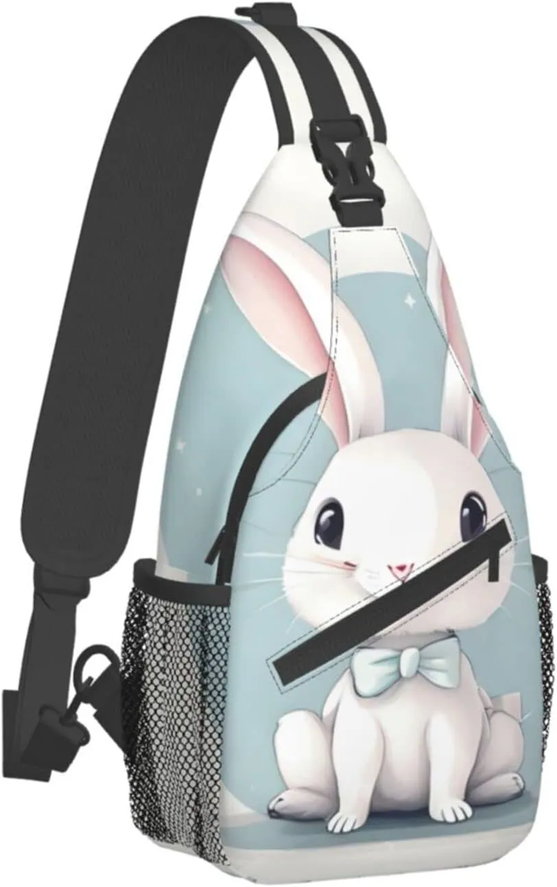 Dog Breed Unisex Crossbody Backpack Travel Hiking Casual Chest Bags Lightweight Fashion