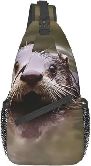 Dog Breed Unisex Crossbody Backpack Travel Hiking Casual Chest Bags Lightweight Fashion