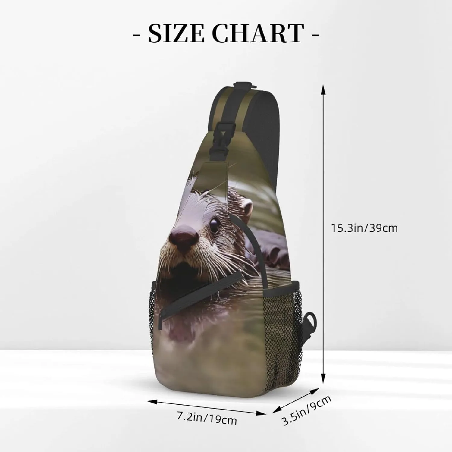 Dog Breed Unisex Crossbody Backpack Travel Hiking Casual Chest Bags Lightweight Fashion
