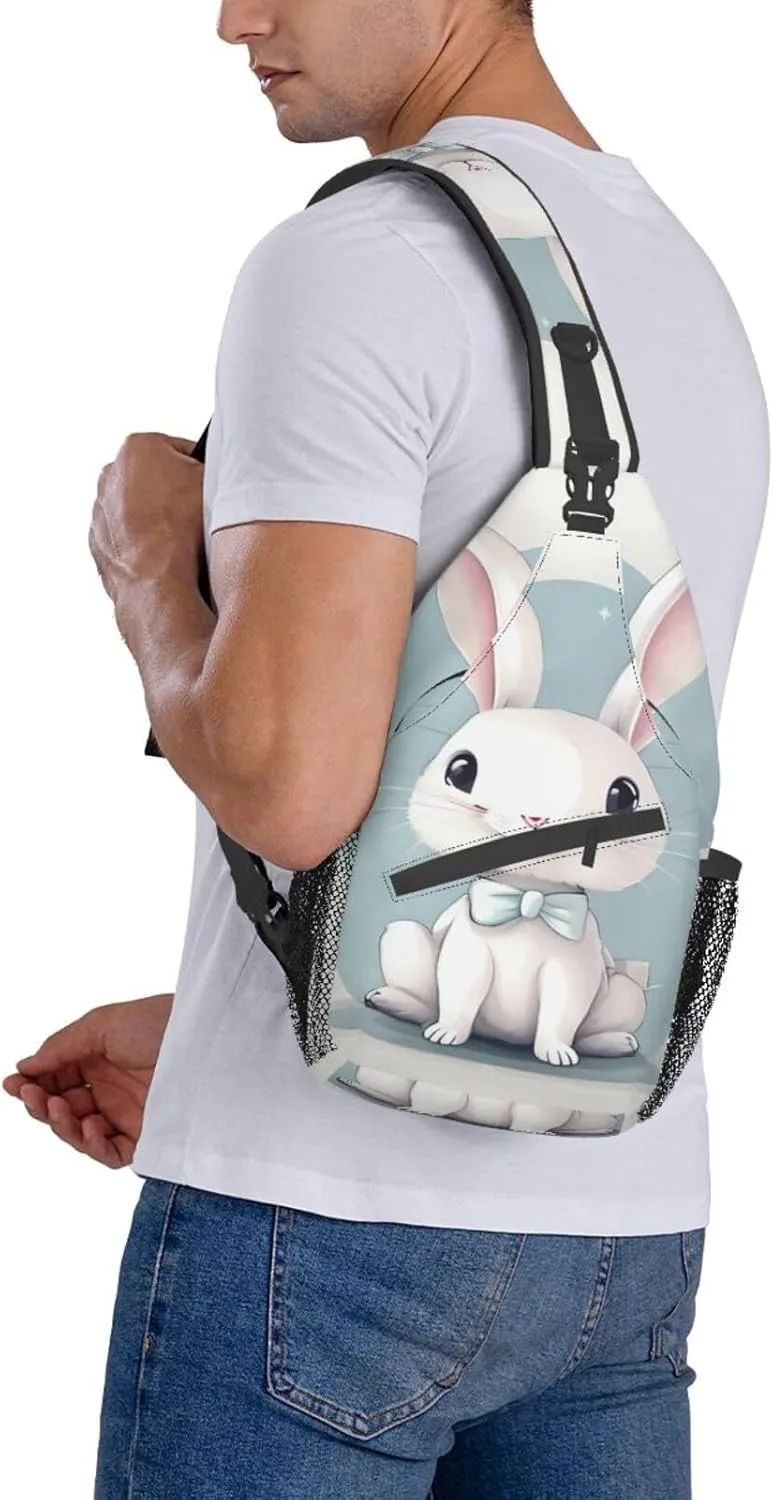 Dog Breed Unisex Crossbody Backpack Travel Hiking Casual Chest Bags Lightweight Fashion