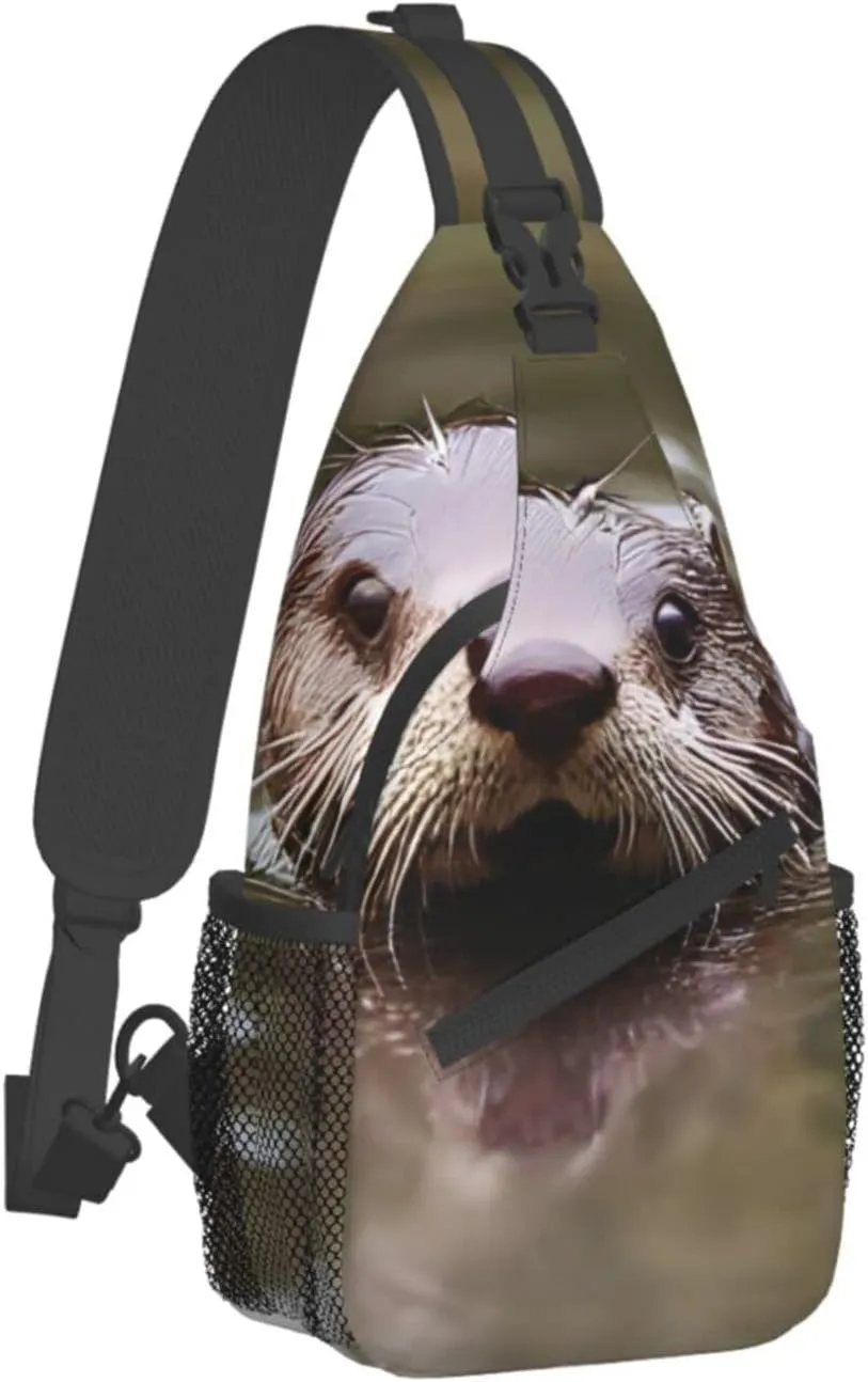 Dog Breed Unisex Crossbody Backpack Travel Hiking Casual Chest Bags Lightweight Fashion