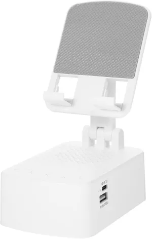 DOITOOL Sturdy Construction Audio Phone Stand Desk Phone Holder Stand Compact Retractable Design for Office