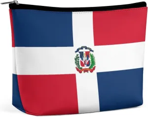 Dominican Flag Travel Makeup Bag Lightweight Organizer Cosmetic Pouch for Women