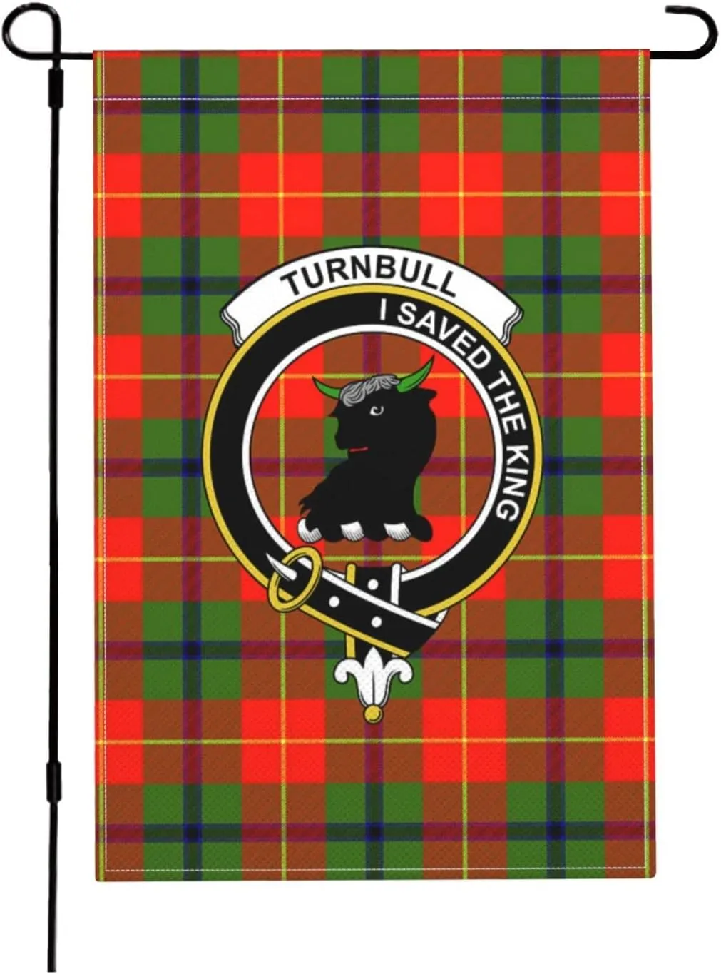 Double-Sided Garden Flag Turnbull Tartan Clan Badge House Flag Wall Hanging Decorative Yard 12x18 Inch