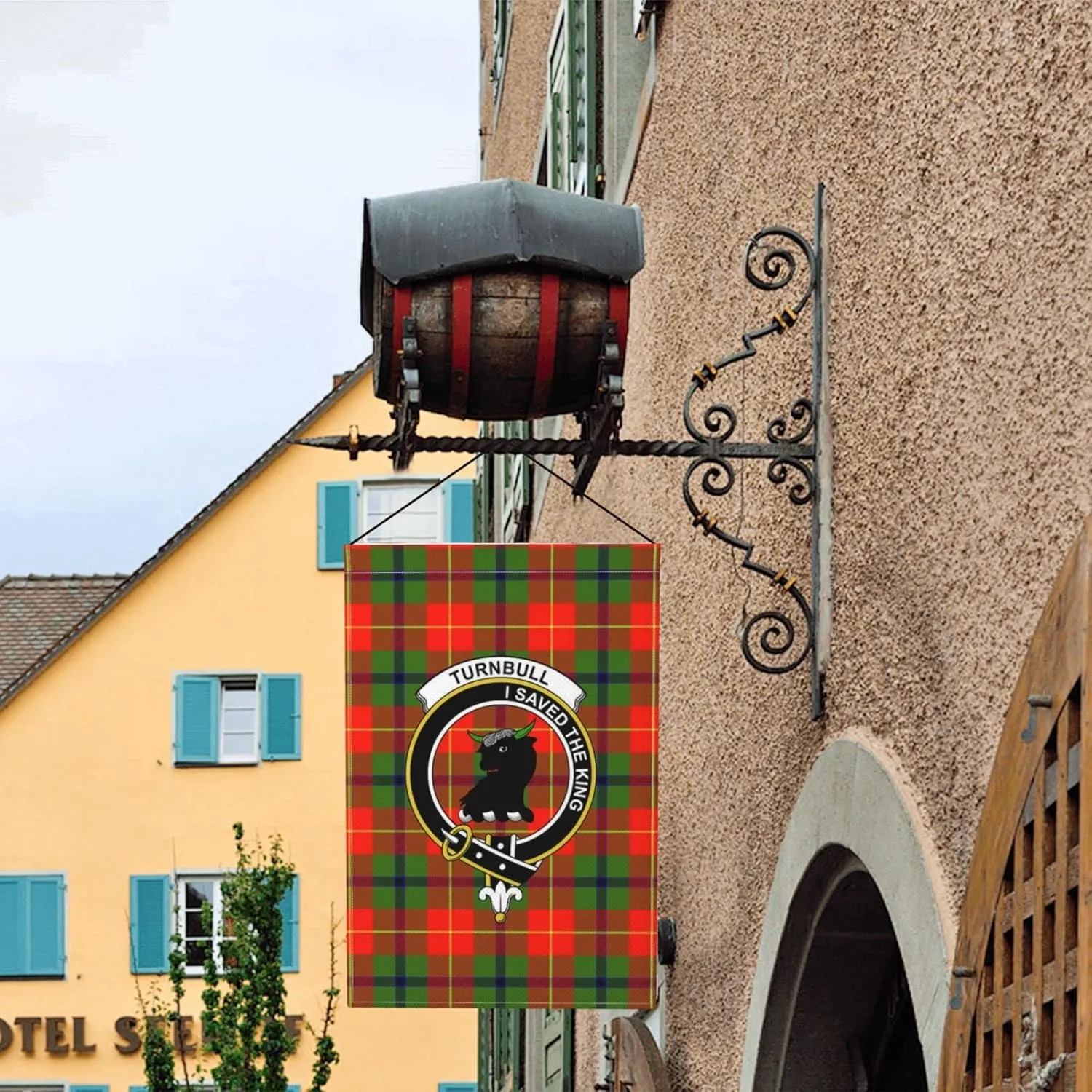 Double-Sided Garden Flag Turnbull Tartan Clan Badge House Flag Wall Hanging Decorative Yard 12x18 Inch
