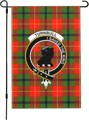 Double-Sided Garden Flag Turnbull Tartan Clan Badge House Flag Wall Hanging Decorative Yard 12x18 Inch