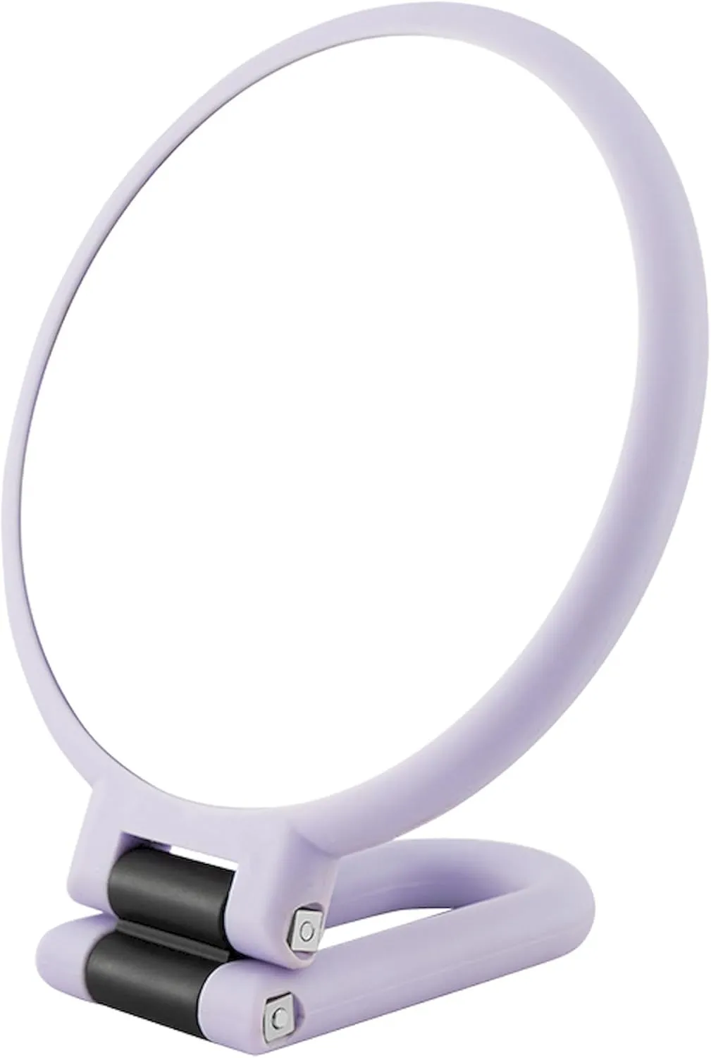 Double-Sided Handheld Magnetic Mirror, Portable Beauty Mirror with Stand, Lavender