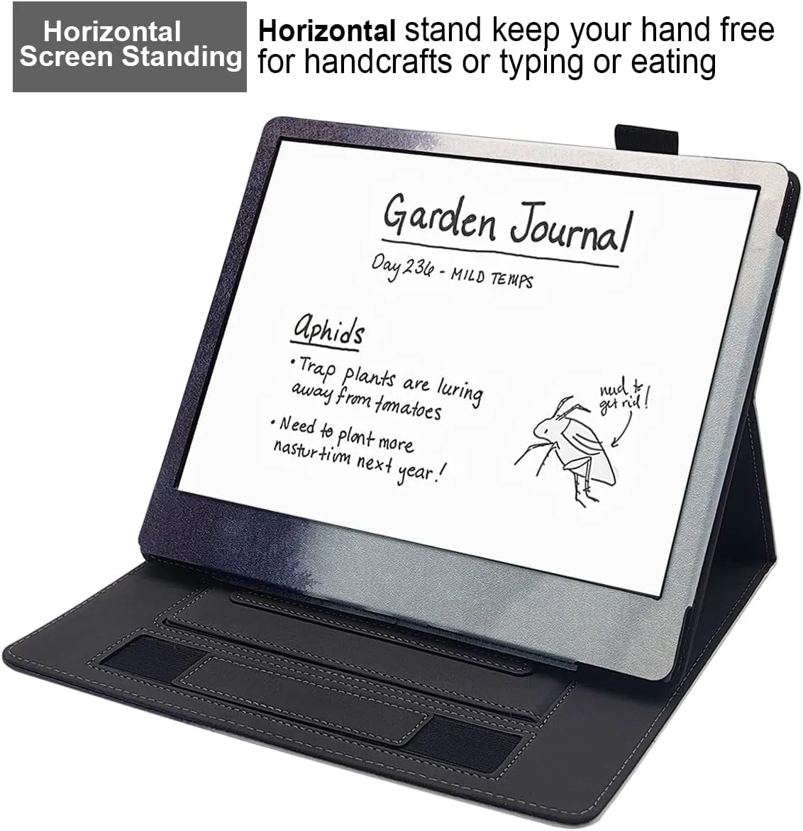 Double Stand Case for 10.2“ Amazon Kindle Scribe 2022/2024 Release Cover with Auto Sleep/Wake/Double Hand Strap for Kindle Scribe e-Reader (Misty Forest)