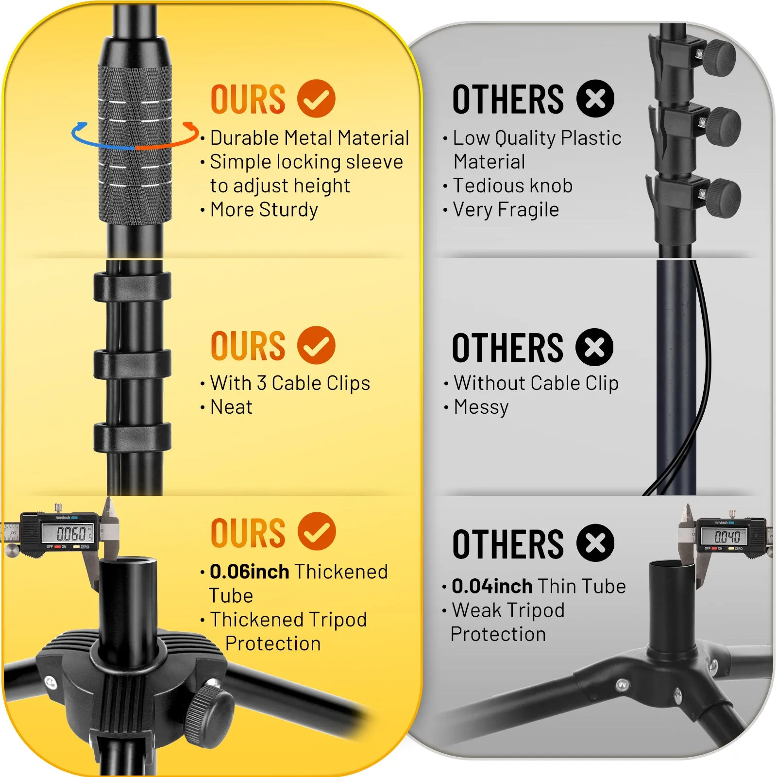 Dual-use Gooseneck Floor Mic Stand with Phone Holder CY0312