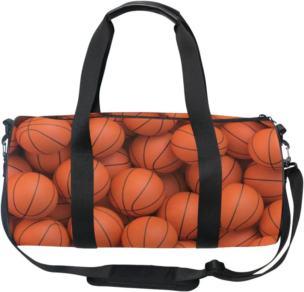 Duffle Bag Lightweight with Inner Pocket Travel Duffed Tote Bag Lightweight Weekender Bag, Basketball Sport Duffle Print Bag for Gym Yoga Sport
