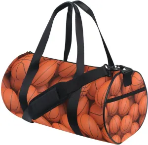 Duffle Bag Lightweight with Inner Pocket Travel Duffed Tote Bag Lightweight Weekender Bag, Basketball Sport Duffle Print Bag for Gym Yoga Sport