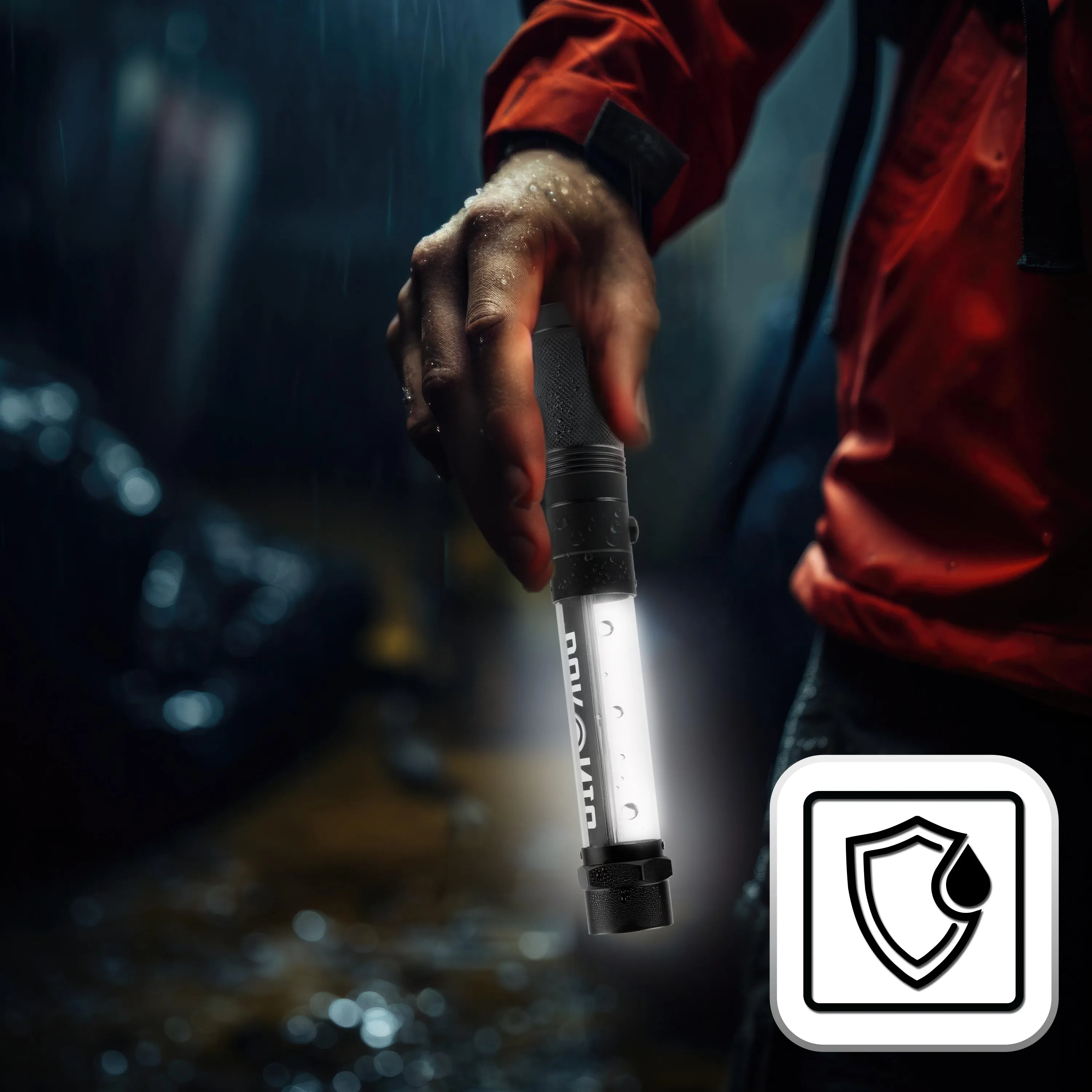 Duronic LED Torch RFL163AAA  Portable Flashlight, Handheld Torchlight, Magnetic and Lightweight Torch Light for Camping Hiking DIY Night Emergencies & Blackouts