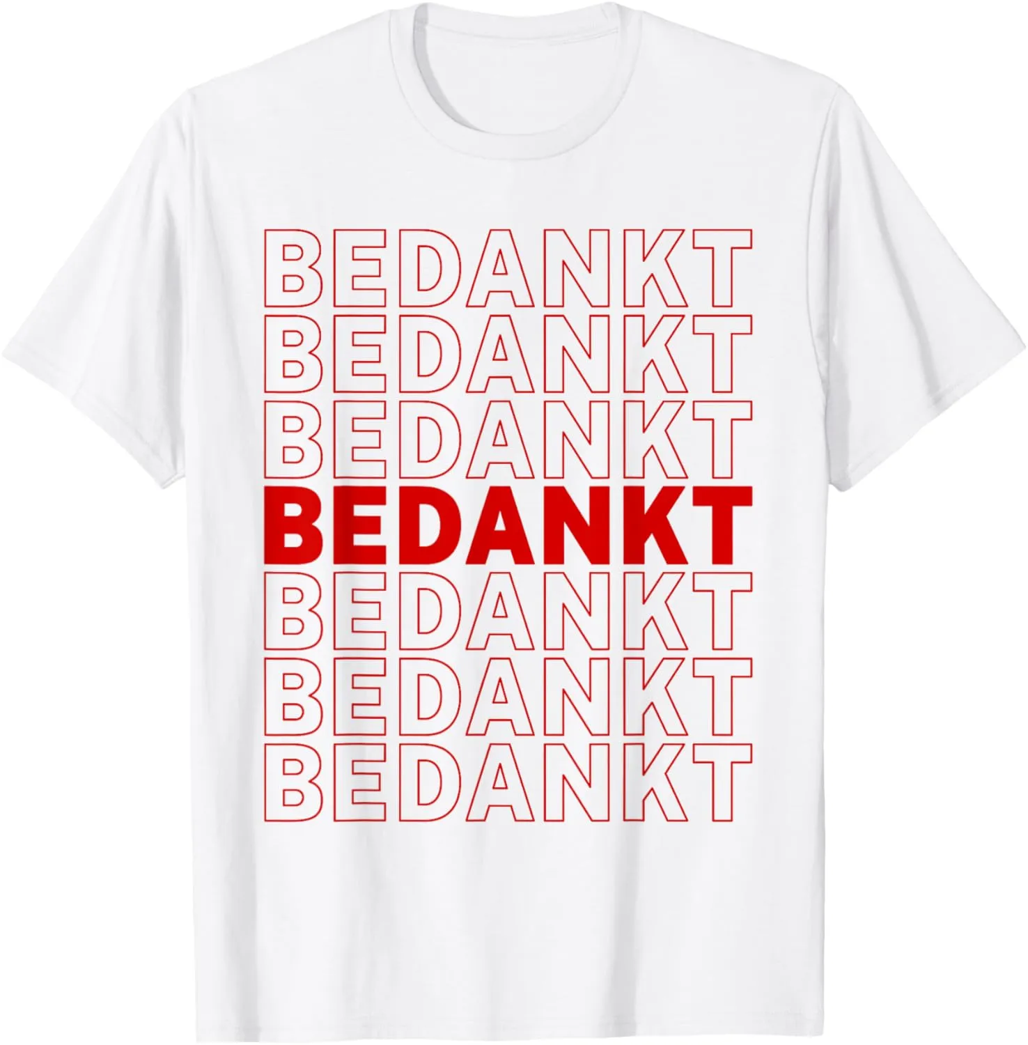 Dutch Language Netherlands Souvenir "Bedankt" Thank You Bag T-Shirt