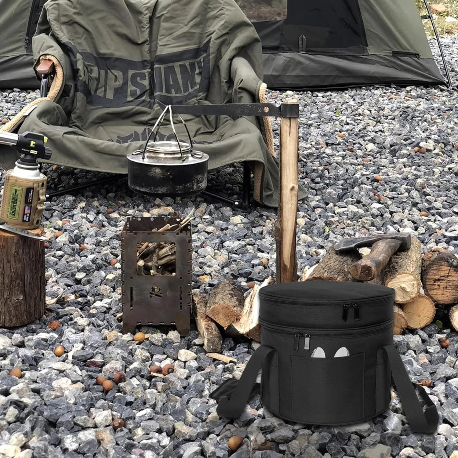 Dutch Oven Bag for 8 Inch Oven, 2 Layers Travel Bag