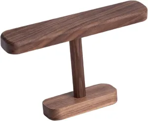 DYNWAVE Wood Watch Holder Bangle Holder Multipurpose Showcase Watch Display Stand Jewelry Accessory Organizer for Dresser Home, Walnut, L