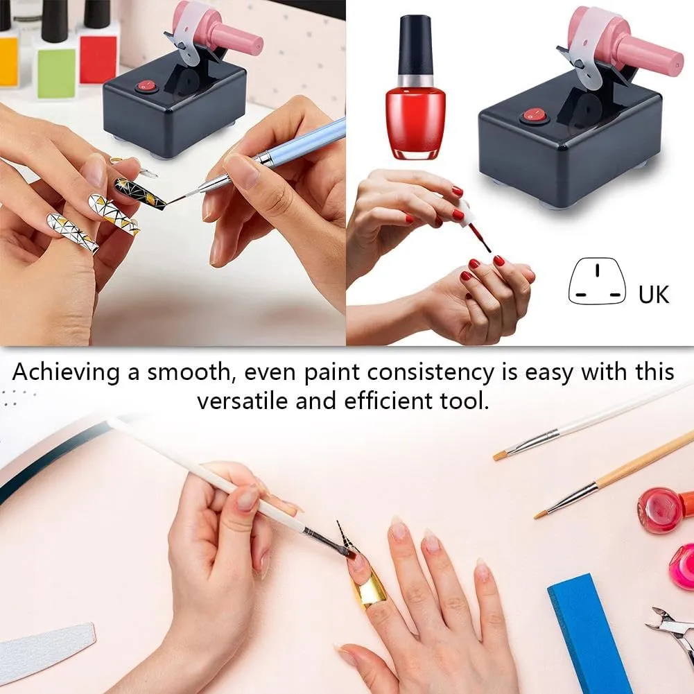 Electric Nail Polish Shaker Liquid Mixer Shaker, Nail Gel Polish Mixer, Model Paints Shaker Vibrating Screen 3200 Shakes/Min Lash Varnish Bottle Glue Shaking Machine for Nail Ink