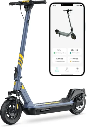 Electric Scooter, 350W/500W Motor, Max 30 Miles Range, 16/18 Mph Top Speed, 8.5''/10'' Tires, Dual Braking, Kick Scooter, 2 Wheels and Height Handlebars
