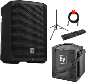 Electro-Voice EVERSE 8 2-Way Battery-Powered with Bluetooth Audio Bundle with Electro-Voice Padded Tote Bag, SS-47S Steel Speaker Stand with Tripod Base, 51" Stand Bag, and 20-Inch XLR-XLR Cable