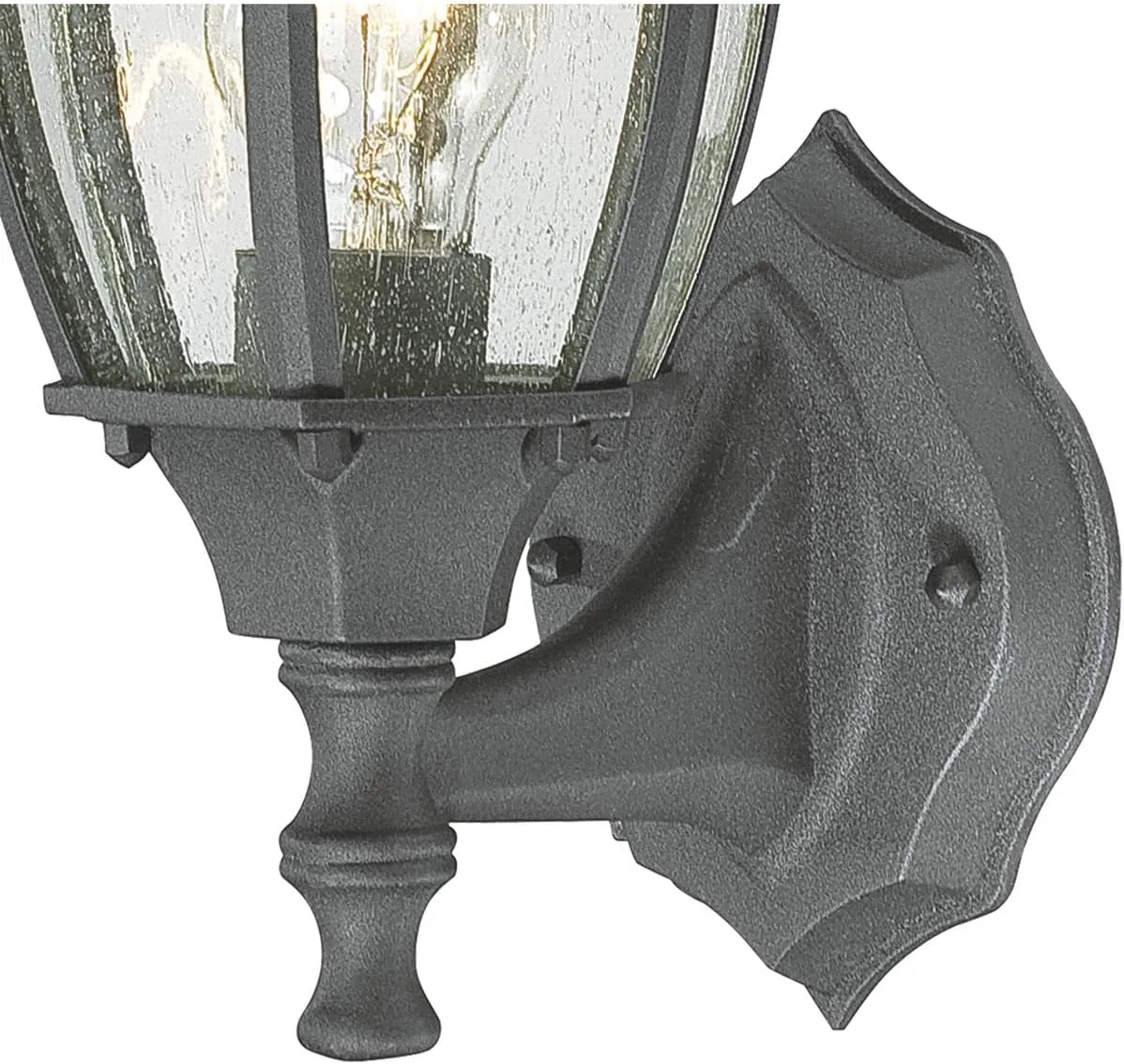 Elk Home Covington Outdoor Light-Wall Lantern, Matte Black & Glass, 6.5" W x 7.75" D x 14.25" H, Porch, Patio Light