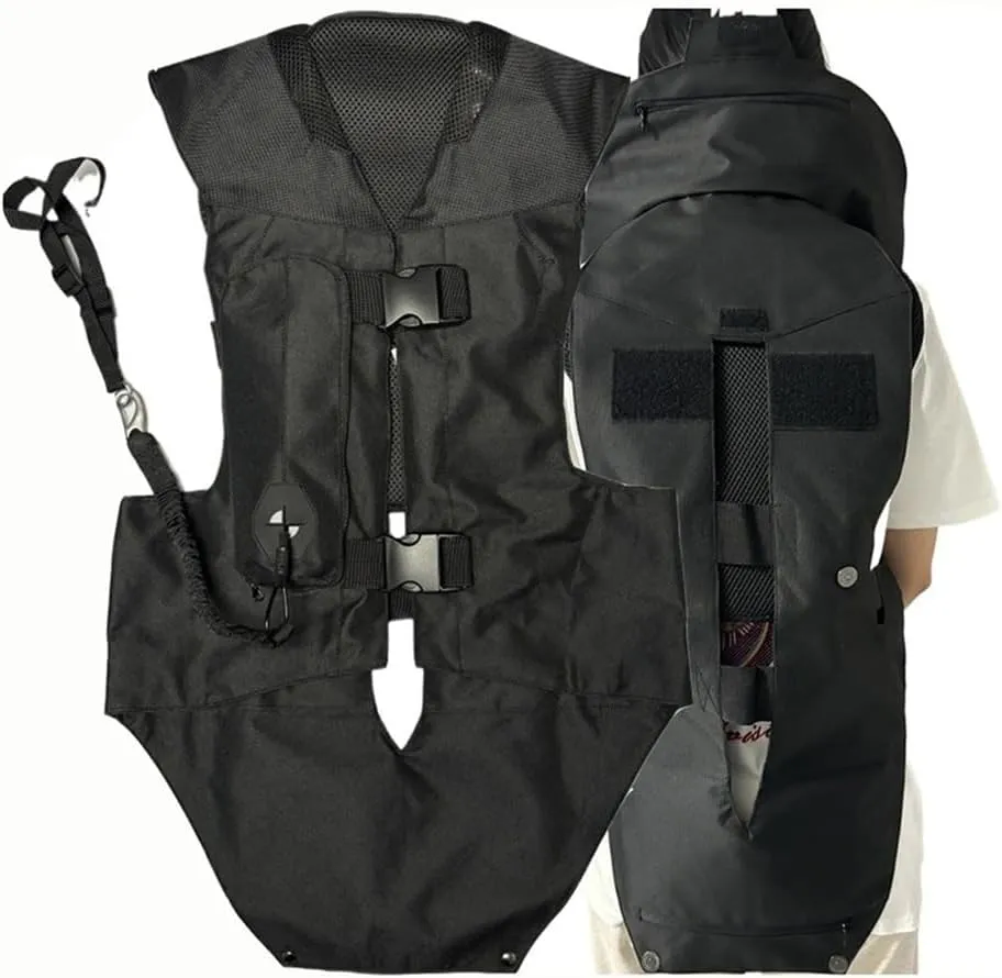 Equestrian Airbag Vest/Jacket Wearable Air Bag, Lightweight, Unisex, Motorcycle Or Horse With Back Protection